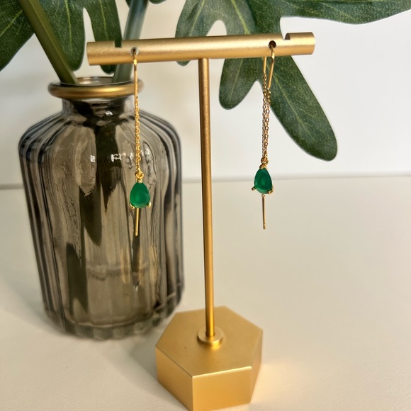 Elegant Gold Delicate Earrings - Minimalist Chic Earrings - Glam Boho Earrings - Picture 11 of 12